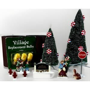 Various Dept. 56 Snow Village/ Village Pieces & Assorted Accessories Lot - READ